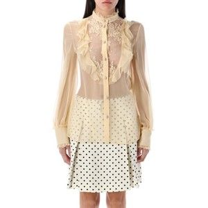 Valentino Garavani Chiffon Blouse With Mock Neck - NWT